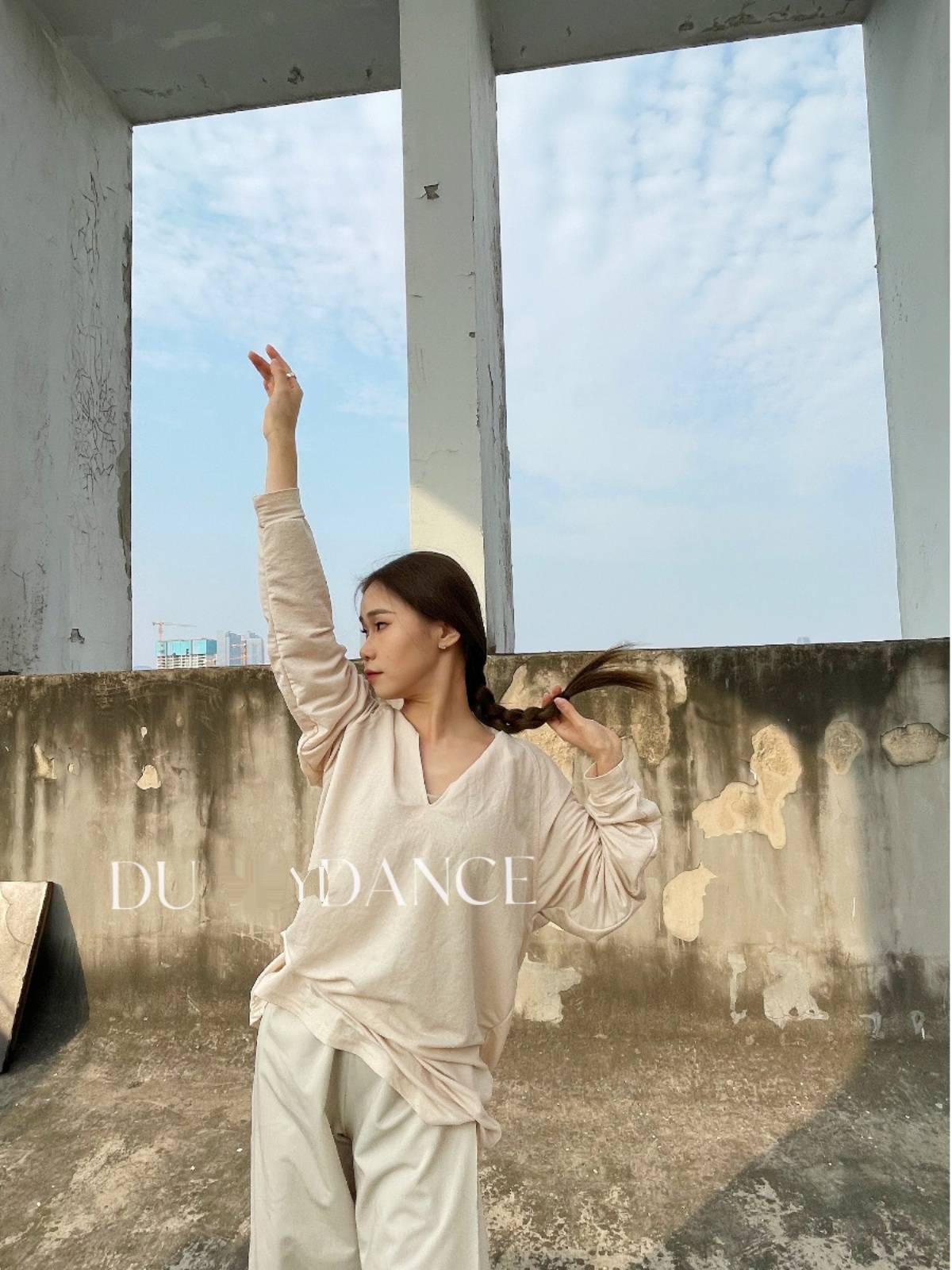 Loose dance top training service 2023 New dance special Chinese dance -shaped body service long -sleeved adult classical dance