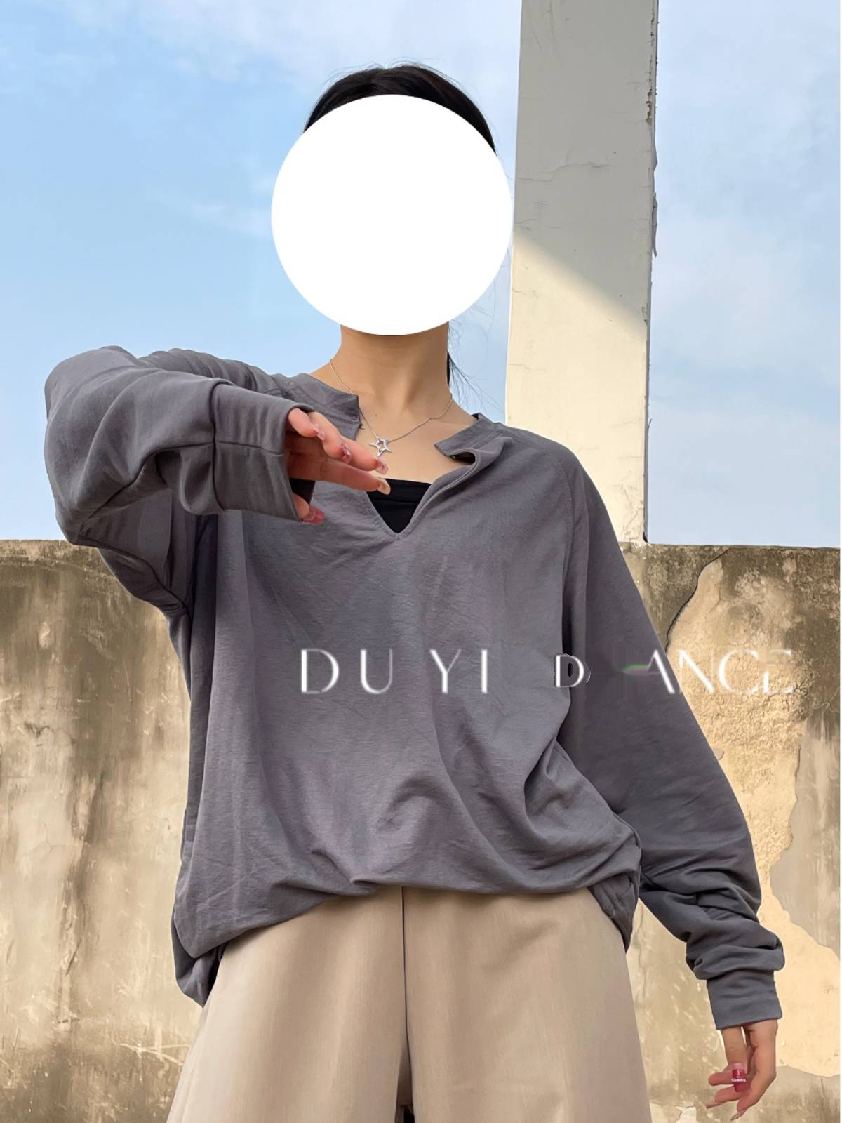 Loose dance top training service 2023 New dance special Chinese dance -shaped body service long -sleeved adult classical dance