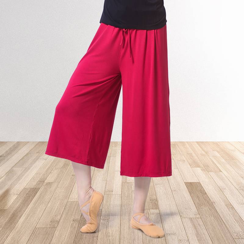 Spot loose wide -leg pants female adult modern dance exercise teacher daily o training shape pants classical nation