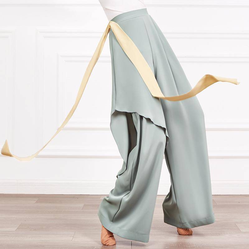 Modern Dance Art Examination Practice Pants Women's Loose and Wide Lead Pants Classical Dance Costume Jazz Play Pine Pine
