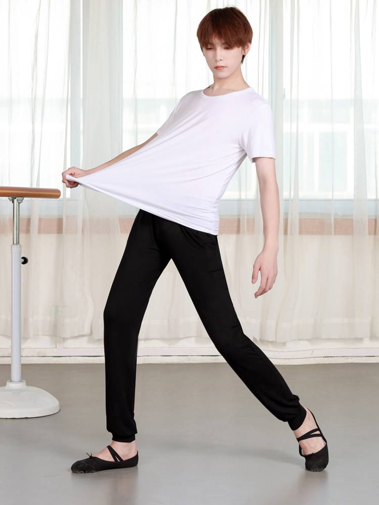 Dance practice uniform Boys suit loose adult art test Chinese modern dance Modal black figure jacket