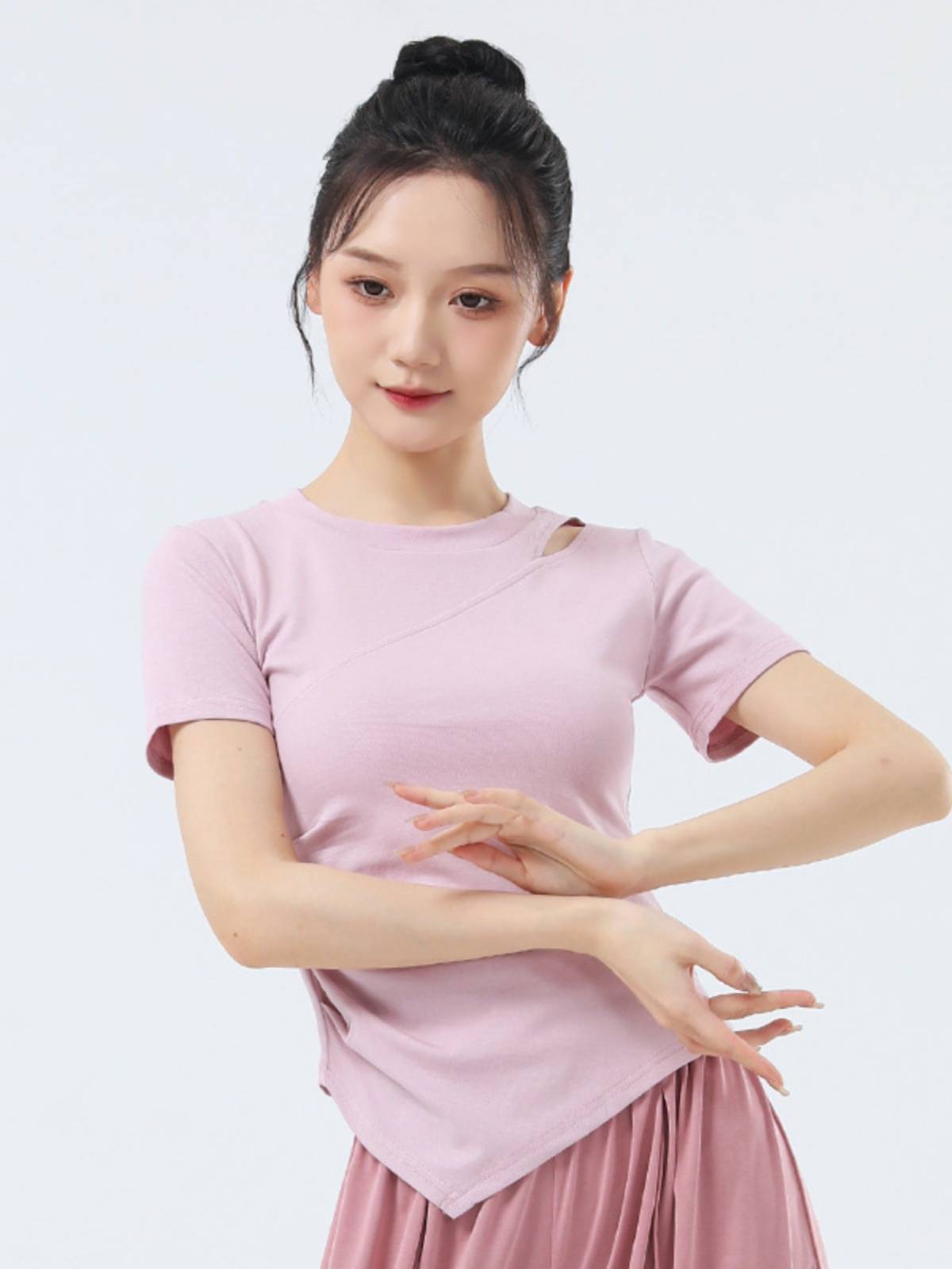 Modern Dance Practice Female 2024 Summer New Dance Short Sleeve Slim Classical Dance Classical Training Top