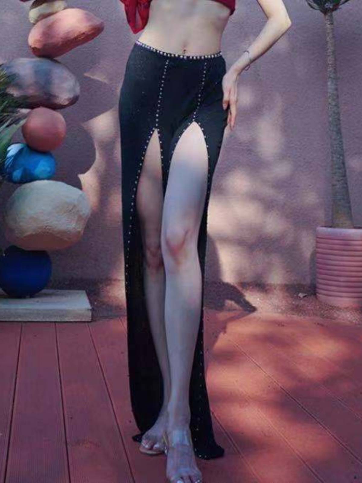 Modern dance loose and elastic clothing female 2023 autumn new dance service classical dance exercise skills outside