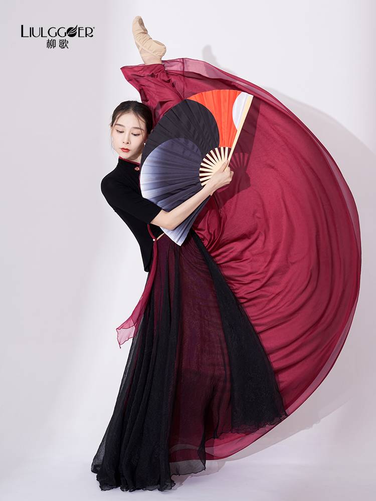 Liu Ge Classical Dance Dance Female Women's Severe 720 -degree Skirt Modern Dance Modern Skirt Performance Clothing