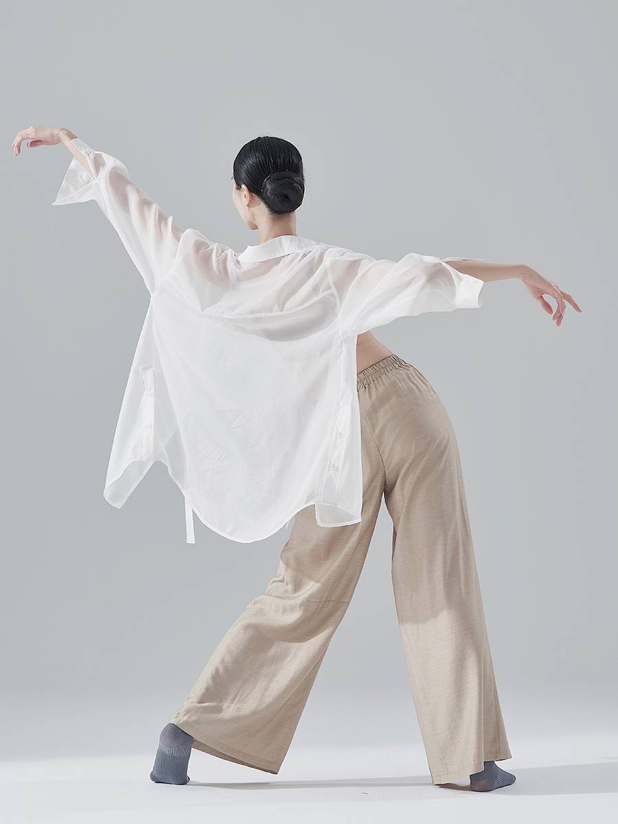 Summer modern dance exercise, loose shirt, shirt, dance pants, elegant classical dance, better to see a suit