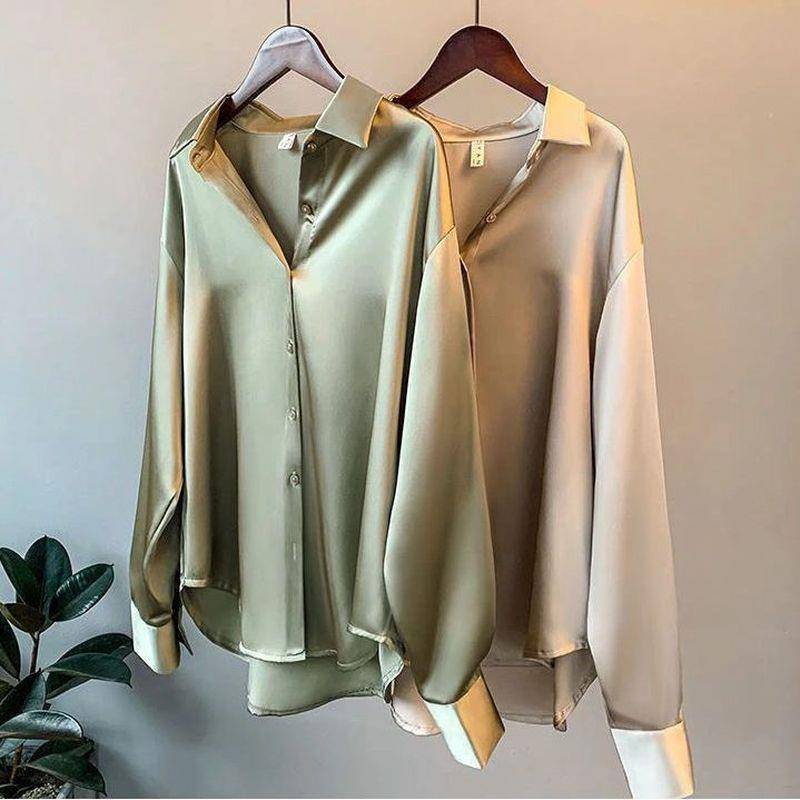 Modern dance shirt loose, large size, somatoscopy, satin training service thin, elegant men and women, the same dance performance service