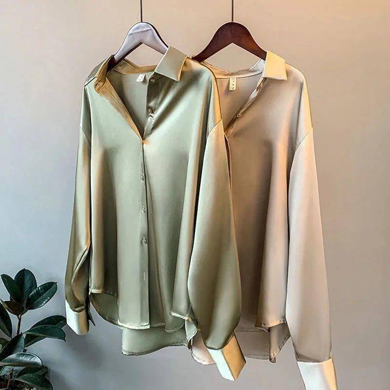 Modern dance shirt loose, large size, somatoscopy, satin training service thin, elegant men and women, the same dance performance service