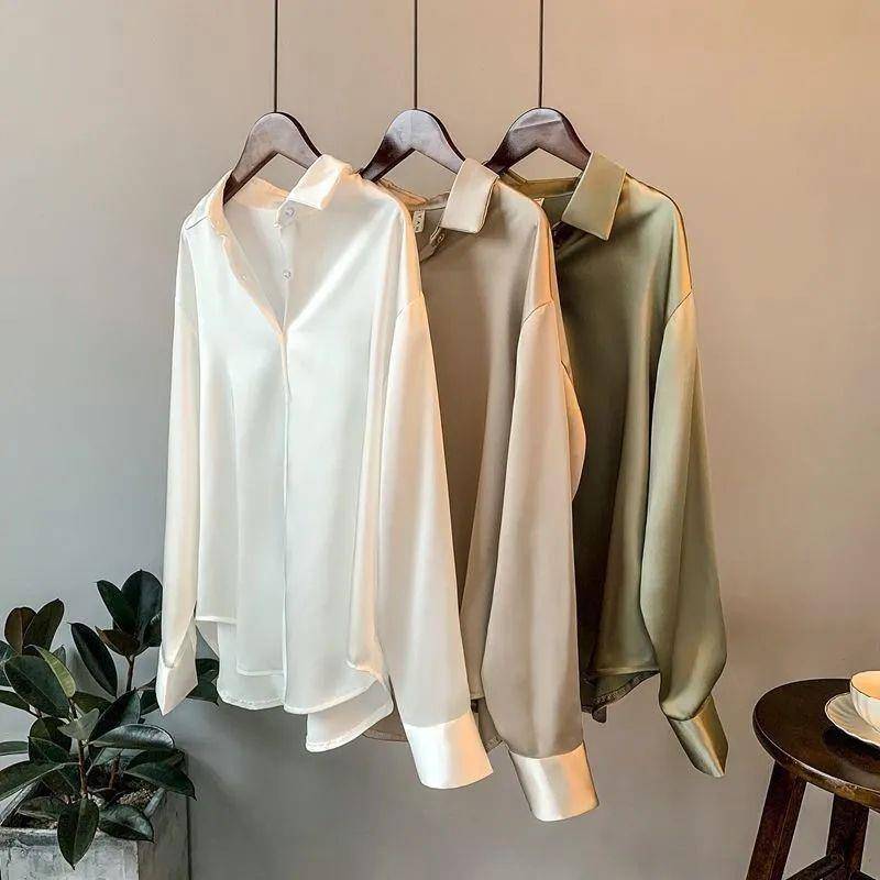 Modern dance shirt loose, large size, somatoscopy, satin training service thin, elegant men and women, the same dance performance service