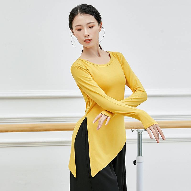 2023 Spring and Summer Model Dance Practice Server Long -sleeved Modern Dance Female Candid Corner Clane refers to Classical Dance Laidin