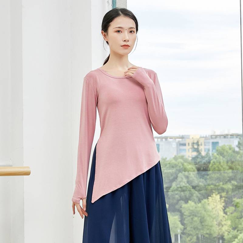 2023 Spring and Summer Model Dance Practice Server Long -sleeved Modern Dance Female Candid Corner Clane refers to Classical Dance Laidin