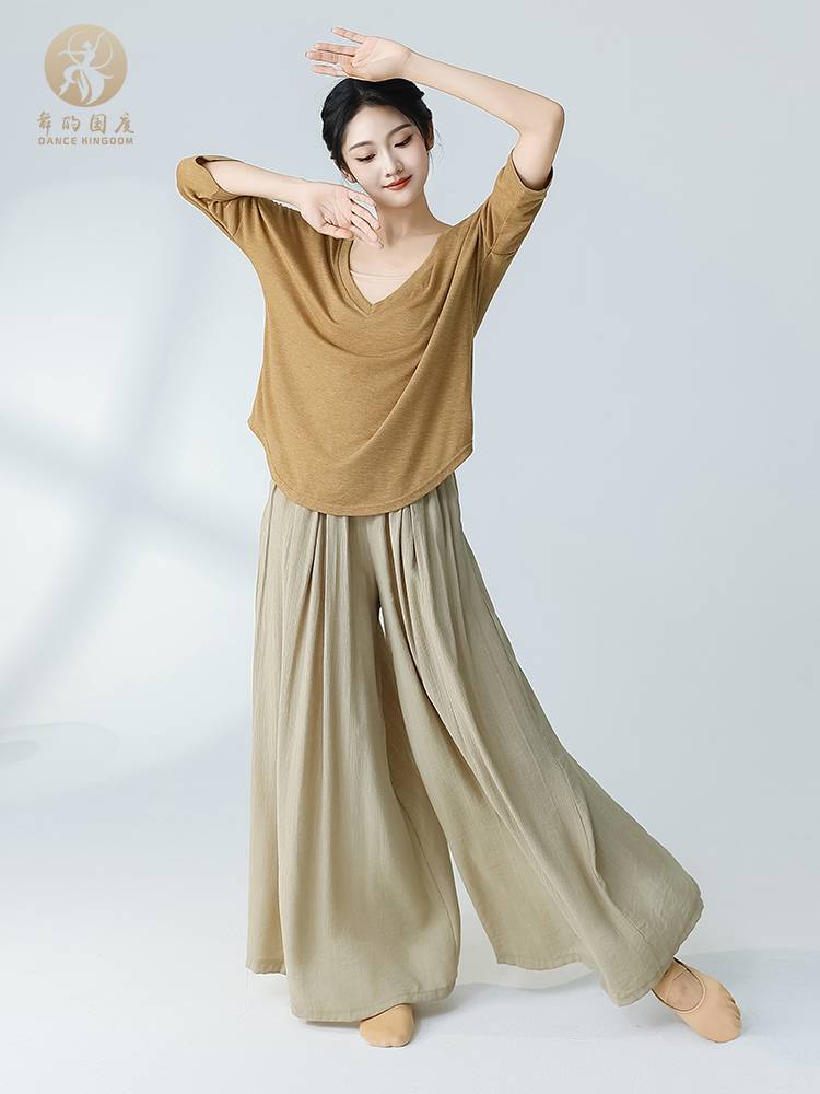 The country of dance 2024 new modern dance service adult shirt women's clothing Chinese style classical dance exercises