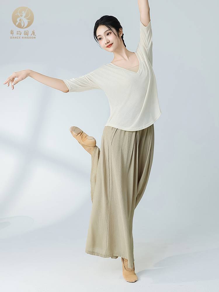 The country of dance 2024 new modern dance service adult shirt women's clothing Chinese style classical dance exercises
