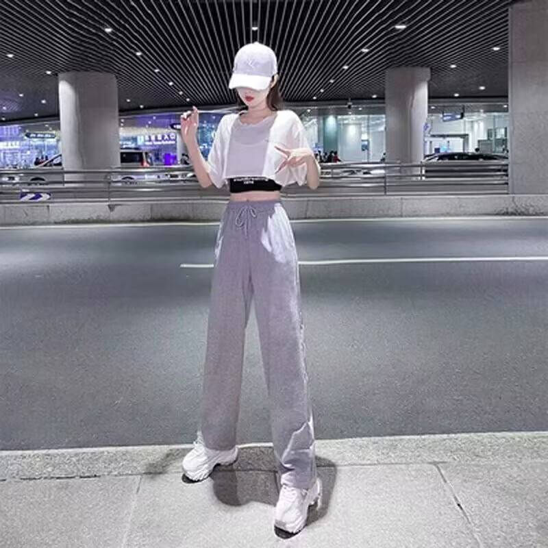 Jazz dance set jazz dance top -top hip -hop hip -hop handsome worker trousers Modern dance performance clothes