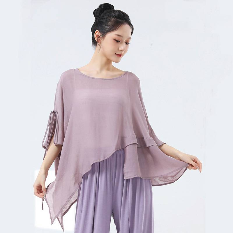 Classical Dance Performance Services Female Loose Large -size Big Cover Modern Dance Practice Drives Irregular Jacket Sports Server
