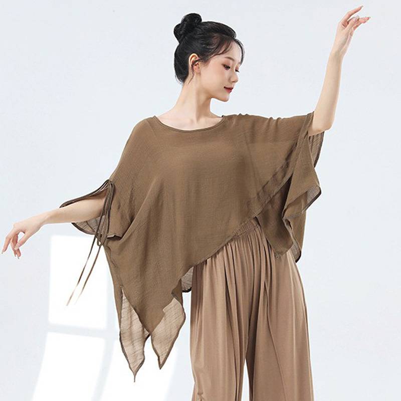 Classical Dance Performance Services Female Loose Large -size Big Cover Modern Dance Practice Drives Irregular Jacket Sports Server