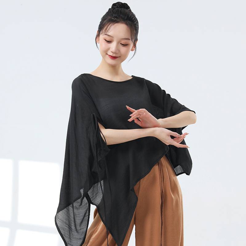 Classical Dance Performance Services Female Loose Large -size Big Cover Modern Dance Practice Drives Irregular Jacket Sports Server