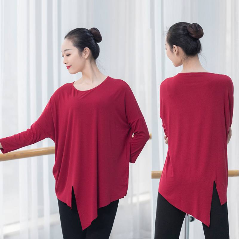 Dance service top male and female teacher Modal teacher modern dance exercise uniforms loose body dancing clothes training performance
