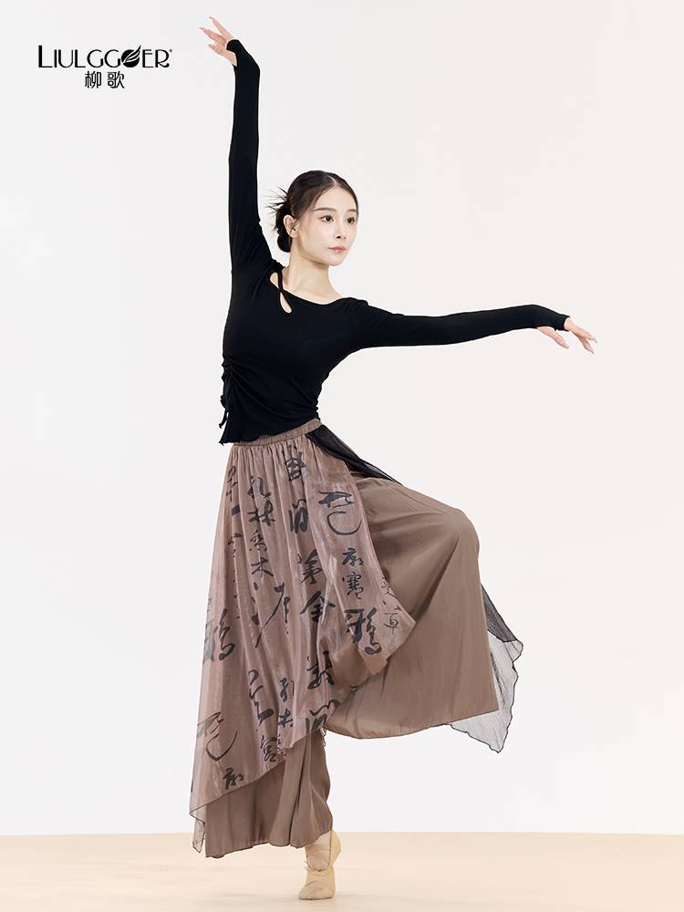 Liu Ge Modern Dance Repair long sleeve sleeve jackets Chinese dance nation practitioners' practice service female classical dance service