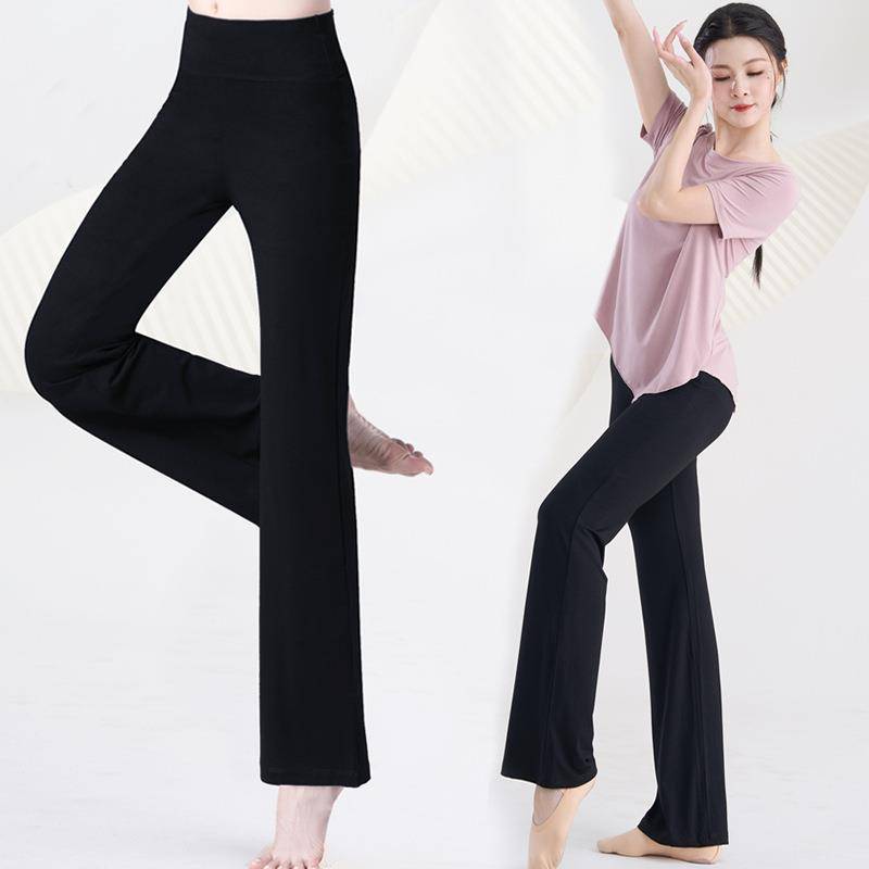 Short micro -La straight dance pants practice clothing set female Modal classical body training service modern dance summer