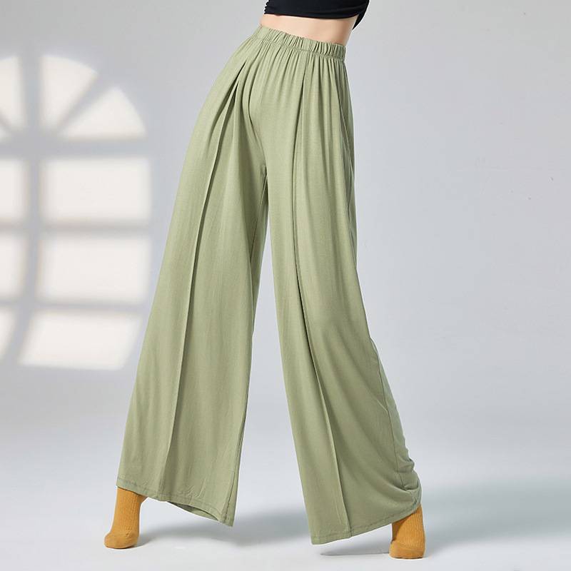New dance pants women's loose straight tube Chinese classical dance -shaped body clothes practice wide leg pants thin modern dance pants