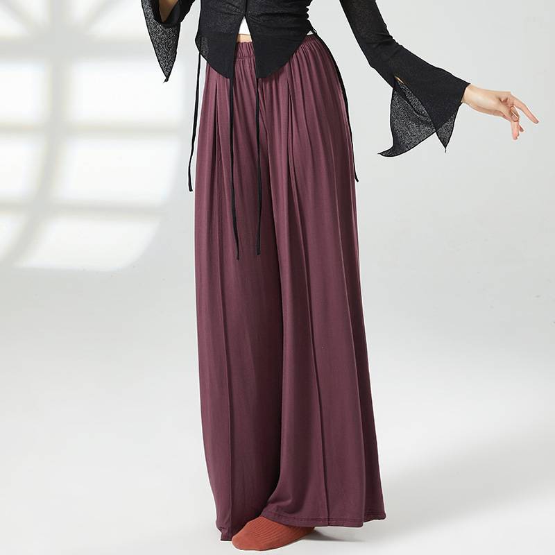 New dance pants women's loose straight tube Chinese classical dance -shaped body clothes practice wide leg pants thin modern dance pants