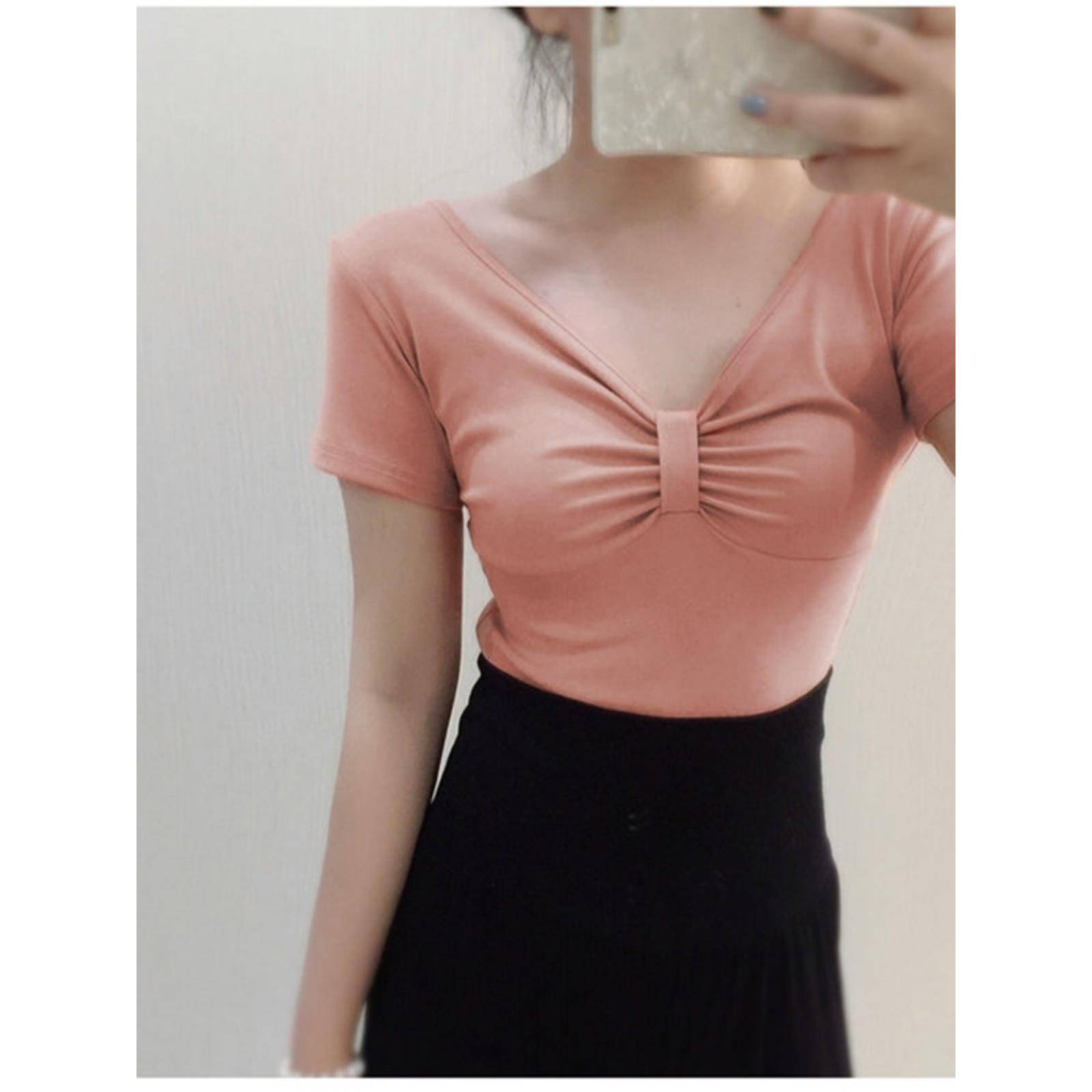 Dance practice service women's shape clothing top new models thin classical dance autumn and winter V -neck modern dance spring autumn long sleeves