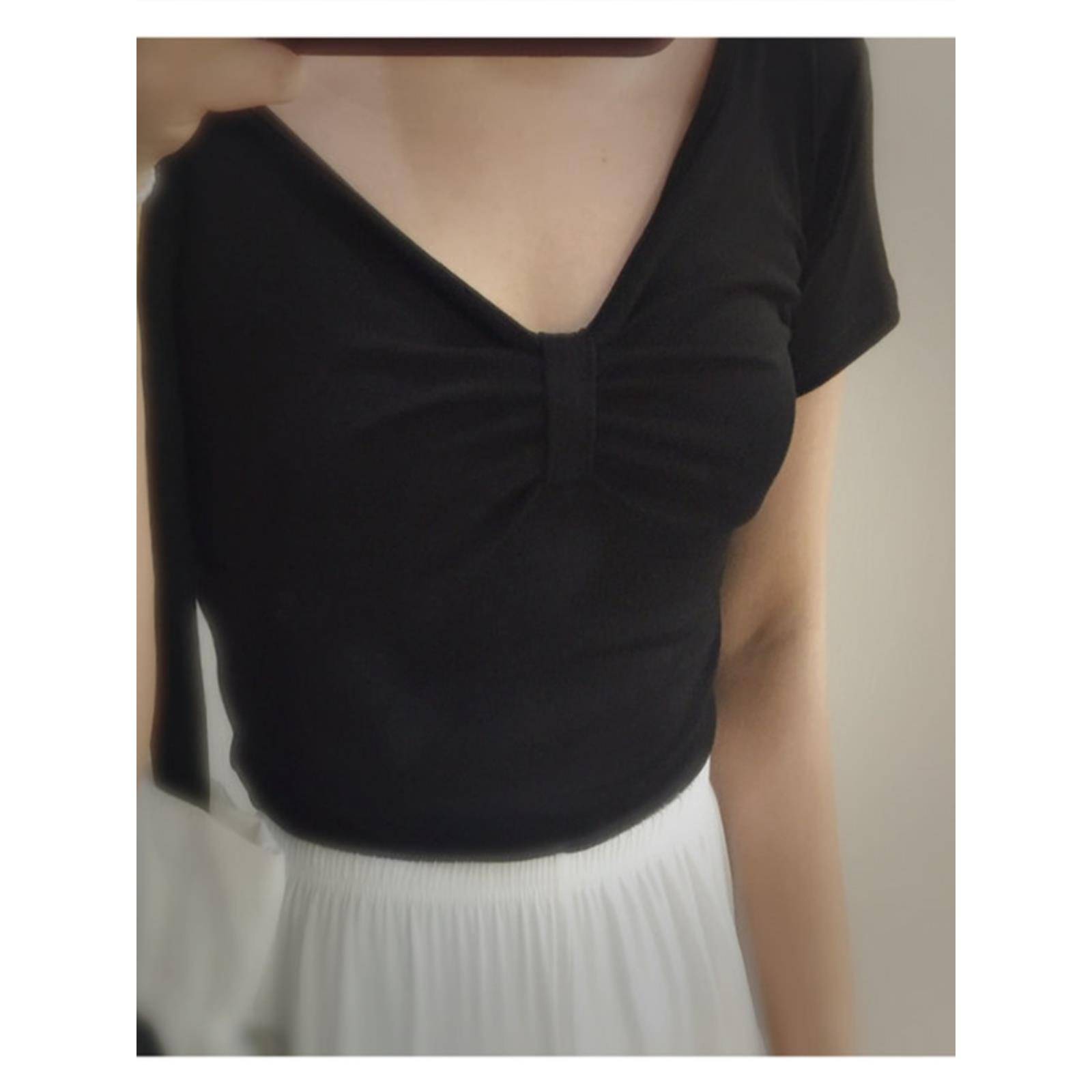 Dance practice service women's shape clothing top new models thin classical dance autumn and winter V -neck modern dance spring autumn long sleeves