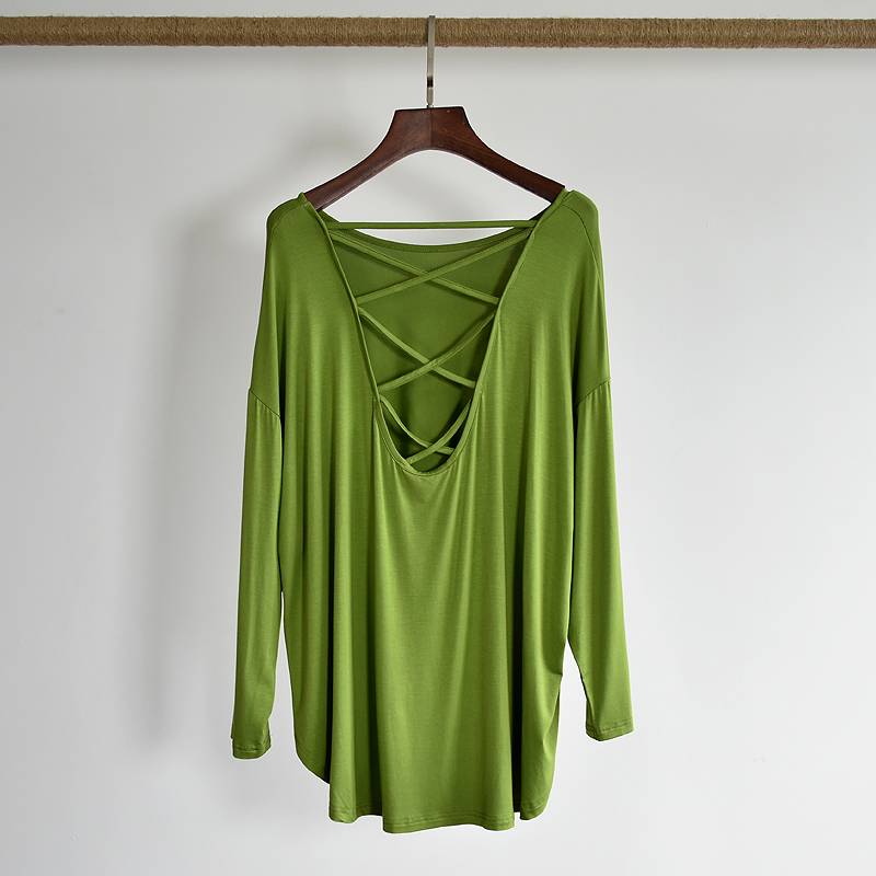 Large -size dance service female loose long sleeves, long sleeves Modal yoga service Modern classical jazz dance exercises