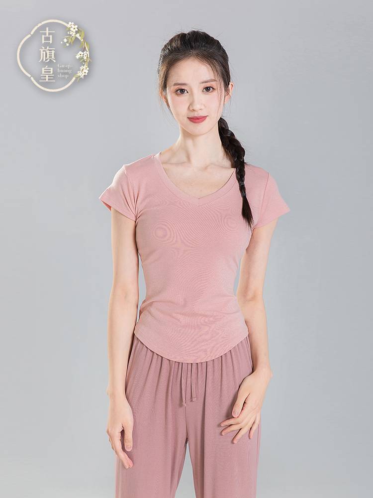 Modern dance service top Chinese dance short -sleeved top training service classical dance -shaped training suit can be worn everyday