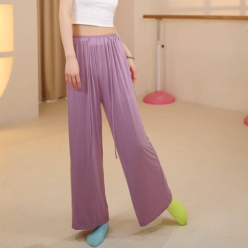 Modern dance wide -legged pants Modal teacher loose dance clothing classical dance body rhyme and practice service female black pants