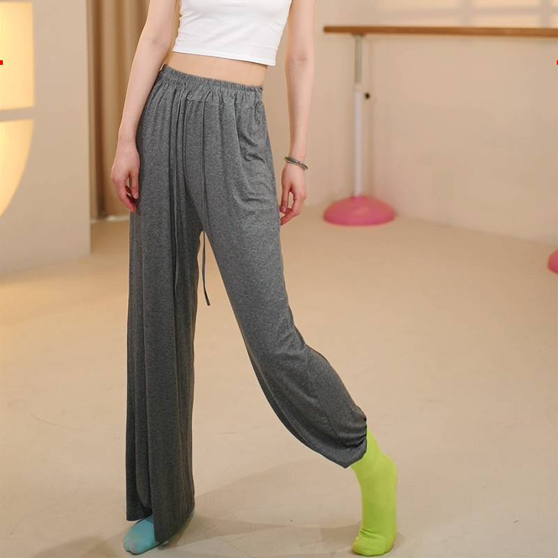 Modern dance wide -legged pants Modal teacher loose dance clothing classical dance body rhyme and practice service female black pants