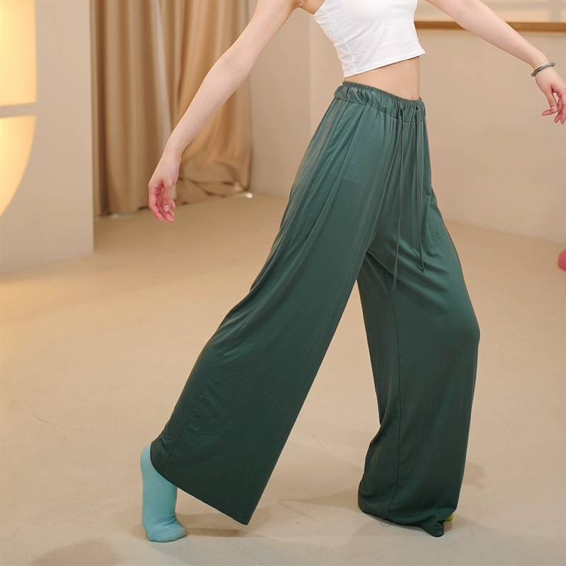 Modern dance wide -legged pants Modal teacher loose dance clothing classical dance body rhyme and practice service female black pants