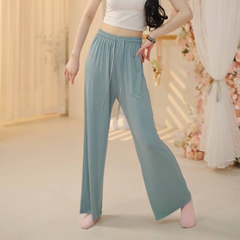 Modern dance wide -legged pants Modal teacher loose dance clothing classical dance body rhyme and practice service female black pants