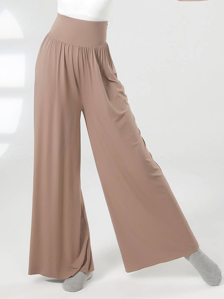 Gongyan Gongyan and Loose Loose High -waisted Classical Modern Dance Style Practice Delivery Wide -legged Pants