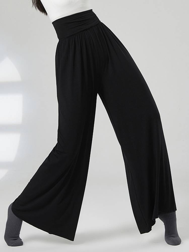 Gongyan Gongyan and Loose Loose High -waisted Classical Modern Dance Style Practice Delivery Wide -legged Pants