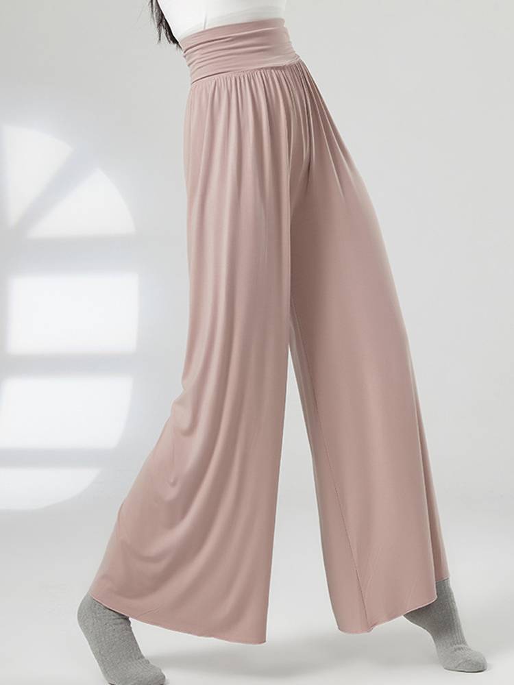 Gongyan Gongyan and Loose Loose High -waisted Classical Modern Dance Style Practice Delivery Wide -legged Pants
