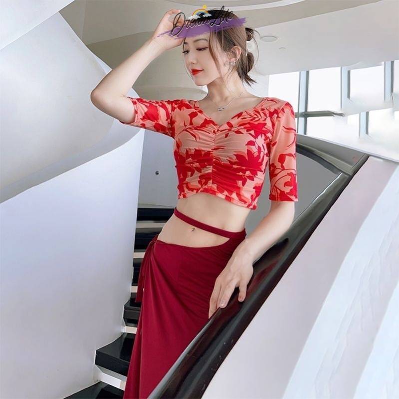Belly dance 2024 new top shirt summer short -sleeved modern classical classical dance Latin dance exercise junior junior scholar is thin
