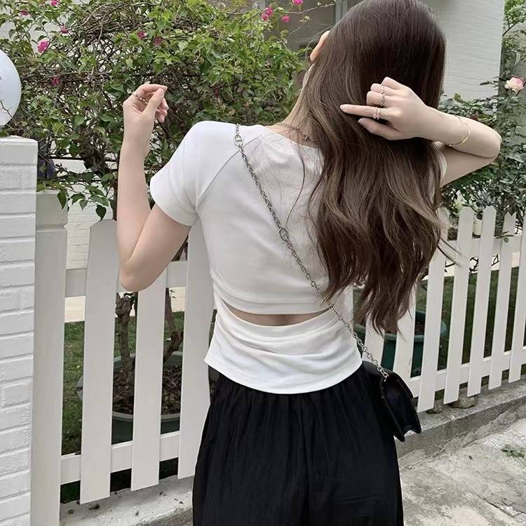 Modern dance top women's back -back short -sleeved body dance practice service Xia Xian thin adult Chinese classical dance base training uniform