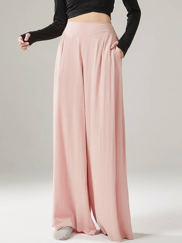 Modern dance pants, cotton, linen, width -leg pants, men's and women's same classical dance pants dance pants daily can wear spring