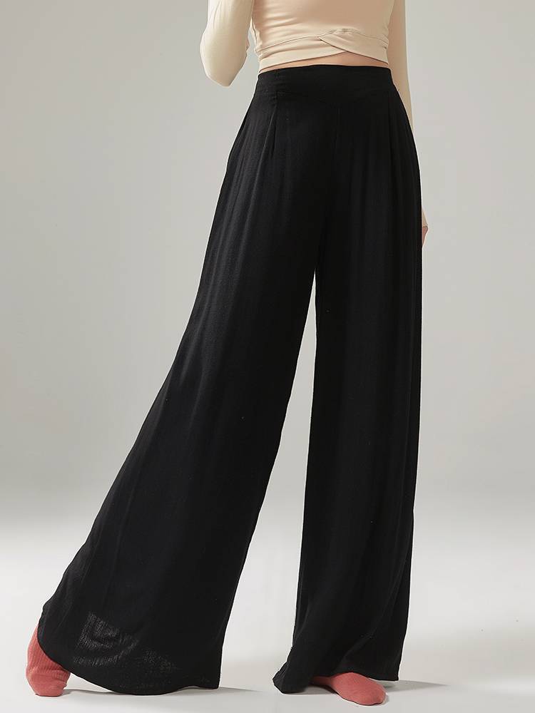 Modern dance pants, cotton, linen, width -leg pants, men's and women's same classical dance pants dance pants daily can wear spring