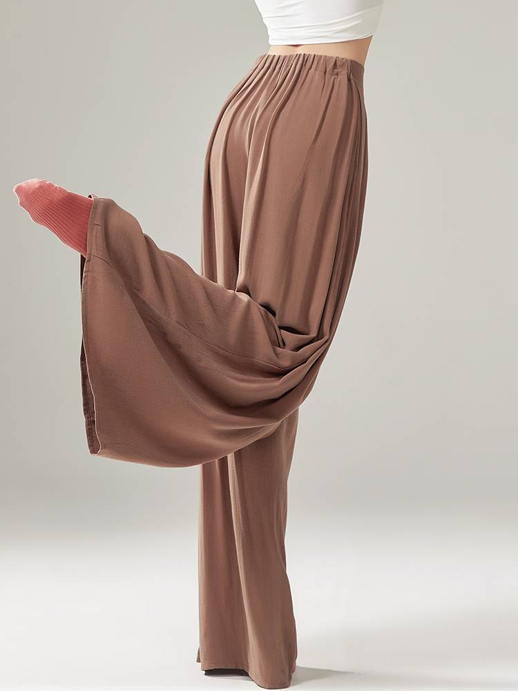 Modern dance pants, cotton, linen, width -leg pants, men's and women's same classical dance pants dance pants daily can wear spring
