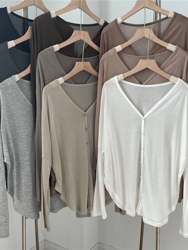 Tiansi thin sunscreen shirt air -conditioned shirt Modern dance clothing women's loose jacket irregular version button cardigan