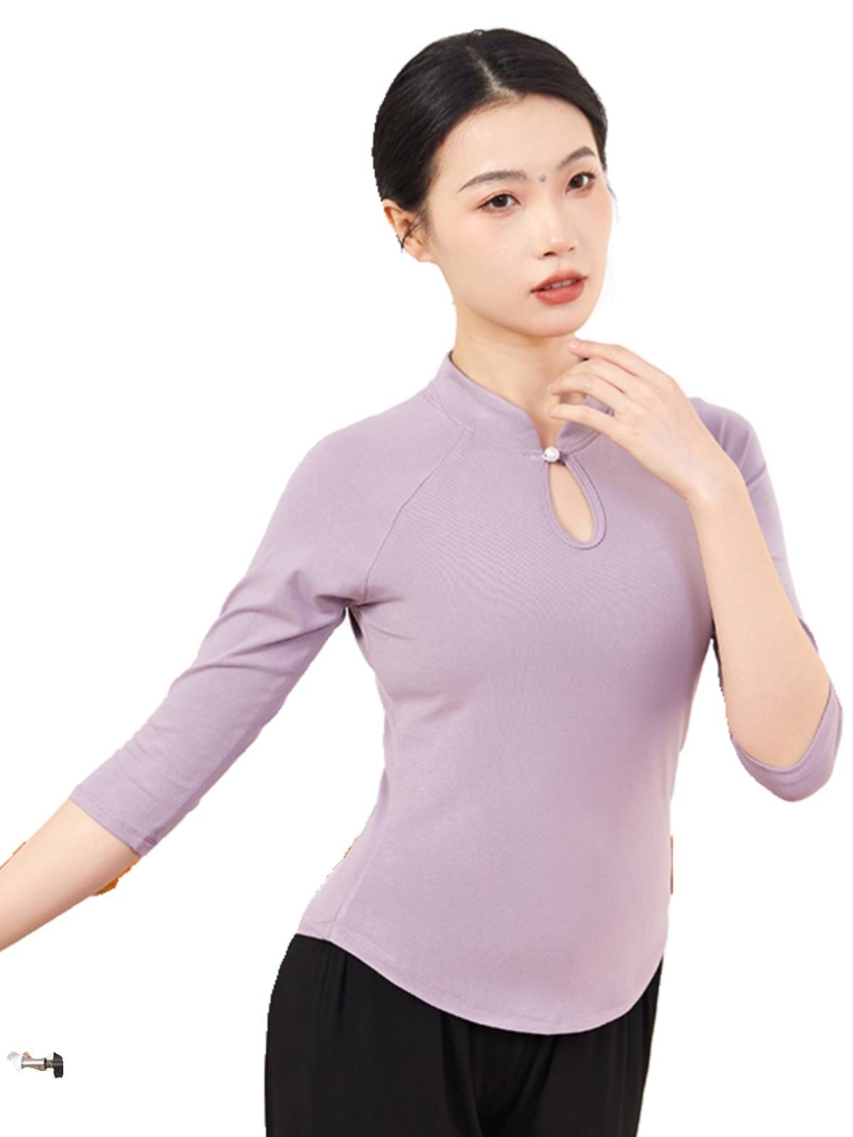 Classical dance exercise clothes Top, female adult dance service modern dance service, thin practice service, straight -legged pants new