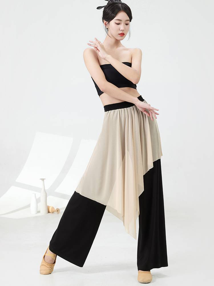 Modern dance service practice pants new elegant adult dance wide -leg pants summer Chinese classical dance professional dance pants