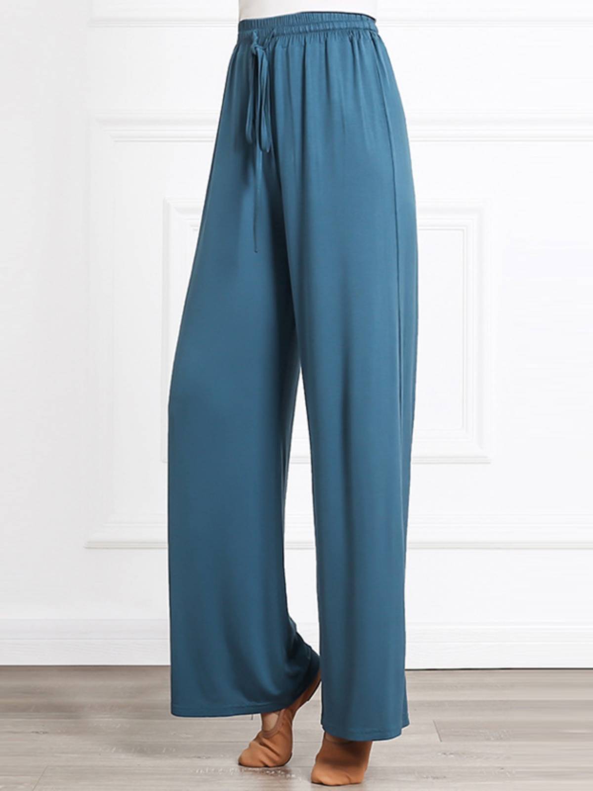 Modern dance exercises men and women high waist vertical sense Modal's thin leg pants versatile base trousers straight pants
