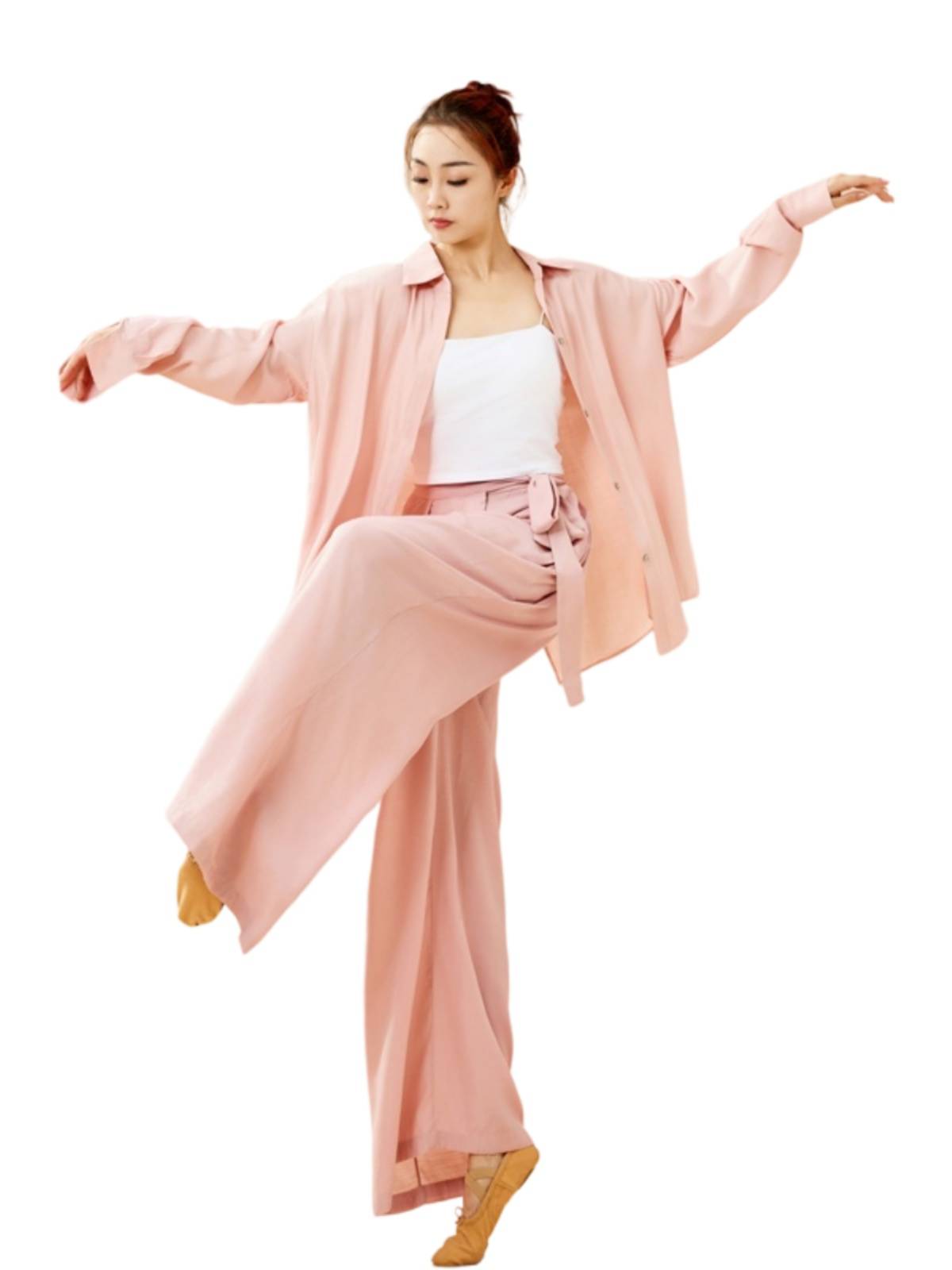 Spring new classical dance exercise pants loose female modern dance pants floating wide -leg pants performance pants
