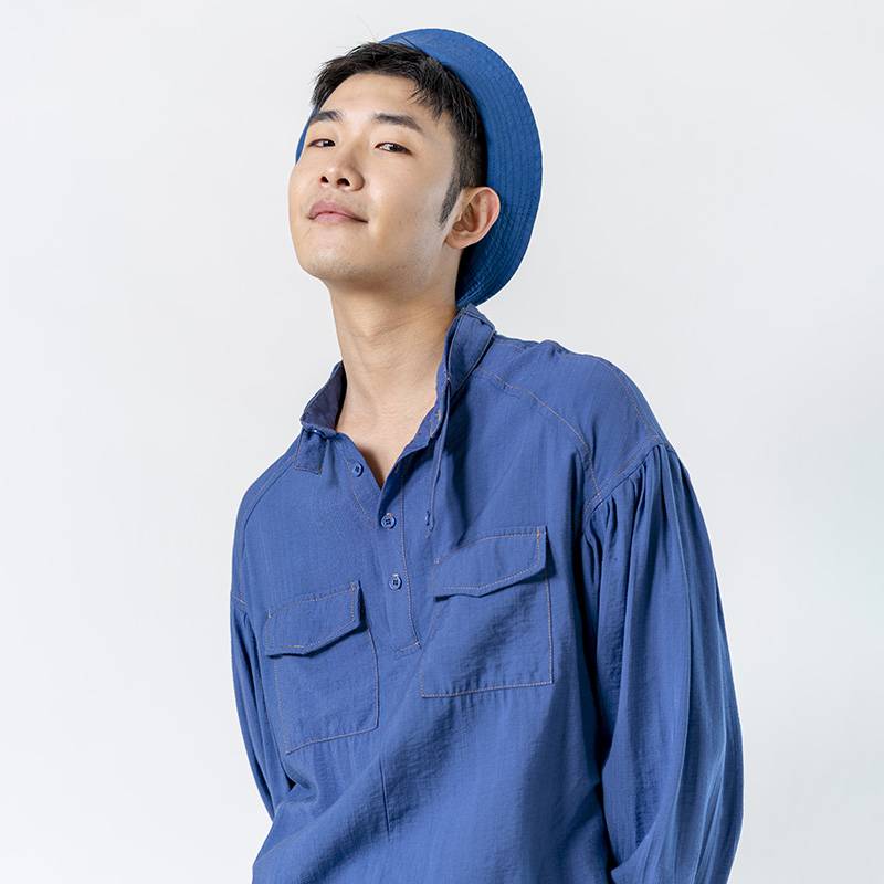 Z-02 Modern Dance Practice Shirt Performance Service Server Training Service All-Cotton Vertical Design High-end Men and Women Falling Shoulder Summer Autumn