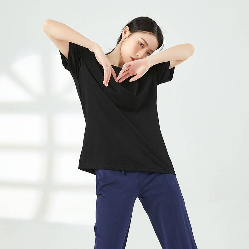 Modern dance service sports T -shirts of men and women, the same loose dance service, practice service short -sleeved top hip -hop hip -hop training uniform