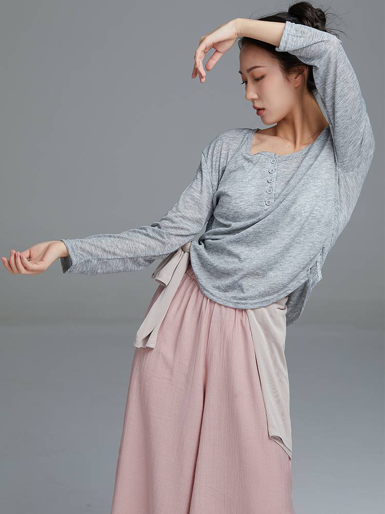Gorgeous Solo Show Chinese Classical Dance Uescurring Cloak Grees Loose Summer Sunshine Sunshine Modern Dance Practice Format Female Women