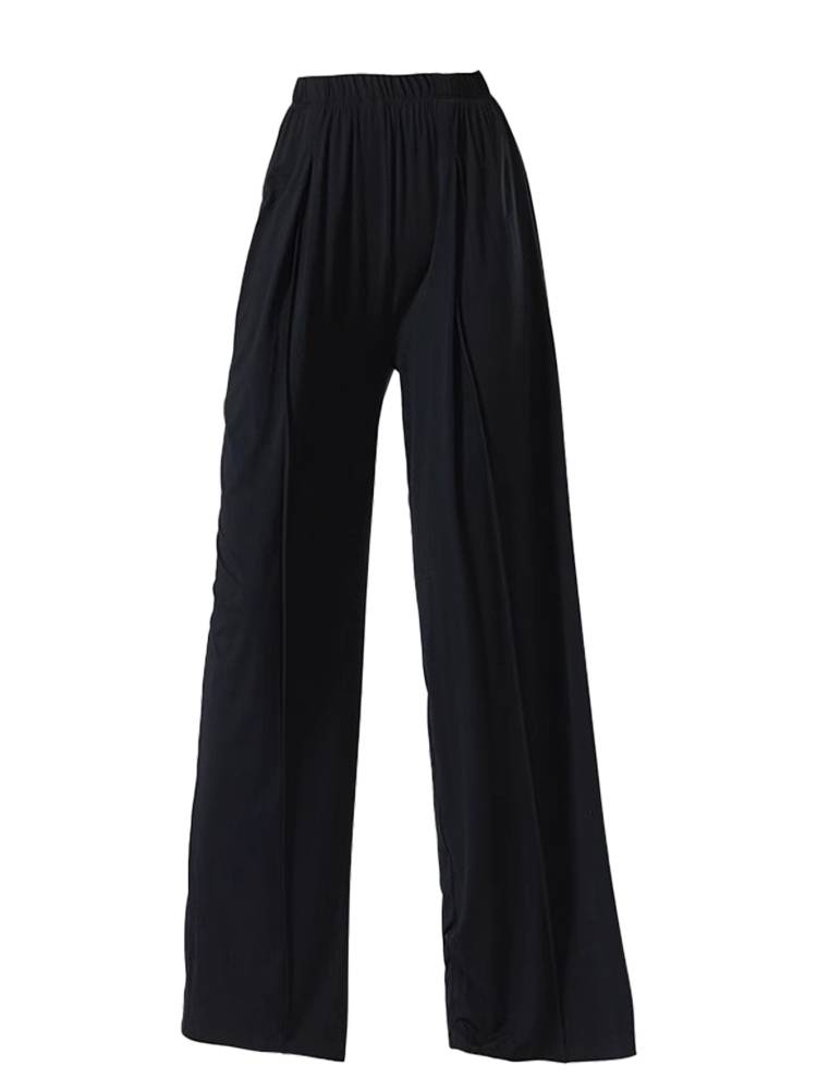 Modern dance pants dance pants female summer thin high waist straight -legged adult classical dance loose and ductive pants